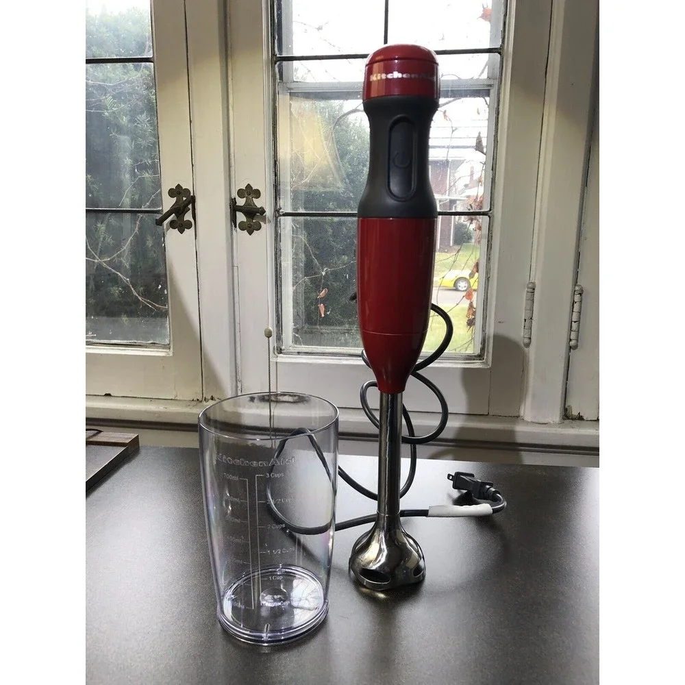 KitchenAid Red Immersion Hand Blender - Powerful Home Kitchen Tool